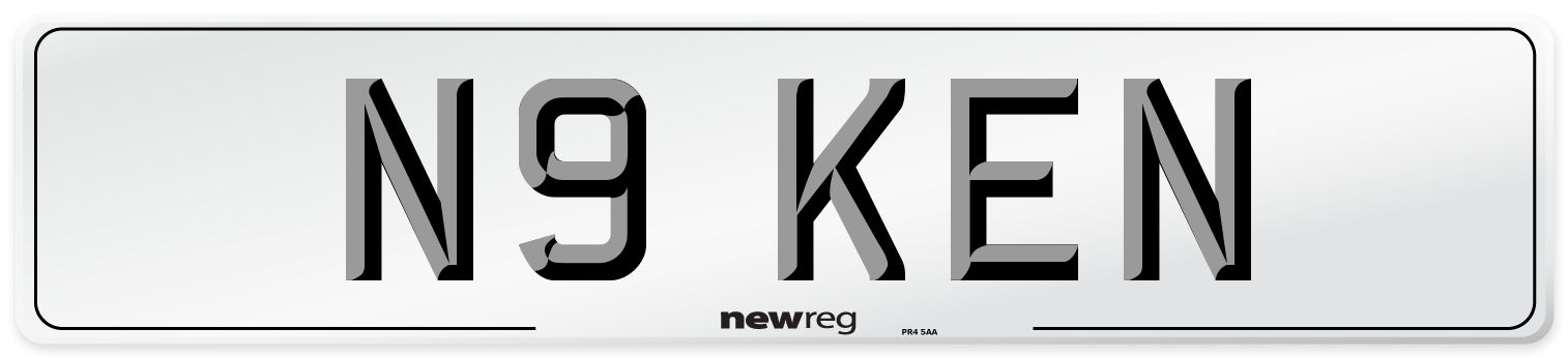 N9 KEN Number Plate from New Reg